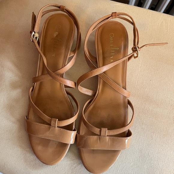 Tan Cole Haan Nike Air wedge sandals - Picture 2 of 4